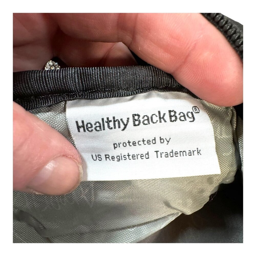 Healthy Back Bag By AmeriBag Crossbody Sling Backpack - Black Nylon Purse carry - Picture 11 of 11